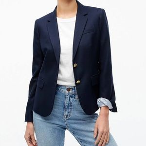 Navy Blue J Crew Blazer with Gold Buttons